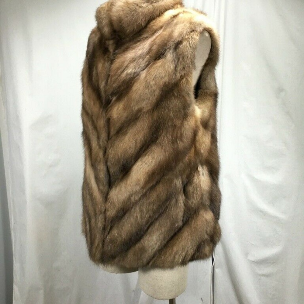 NEW Luxurious Genuine Russian Sable Fur Vest S M